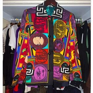 Authentic Vintage Gianni Versace Archive Silk Blend Roman Mythology Suit Set
